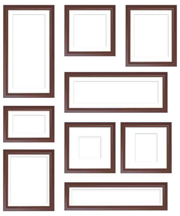 コラージュ用遺影額素材30