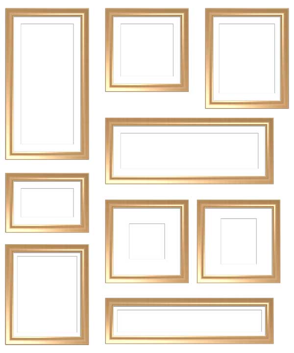 コラージュ用遺影額素材32