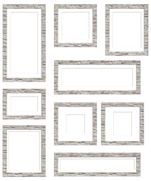 コラージュ用遺影額素材36