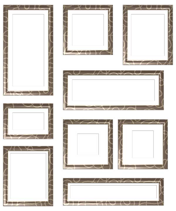 コラージュ用遺影額素材38