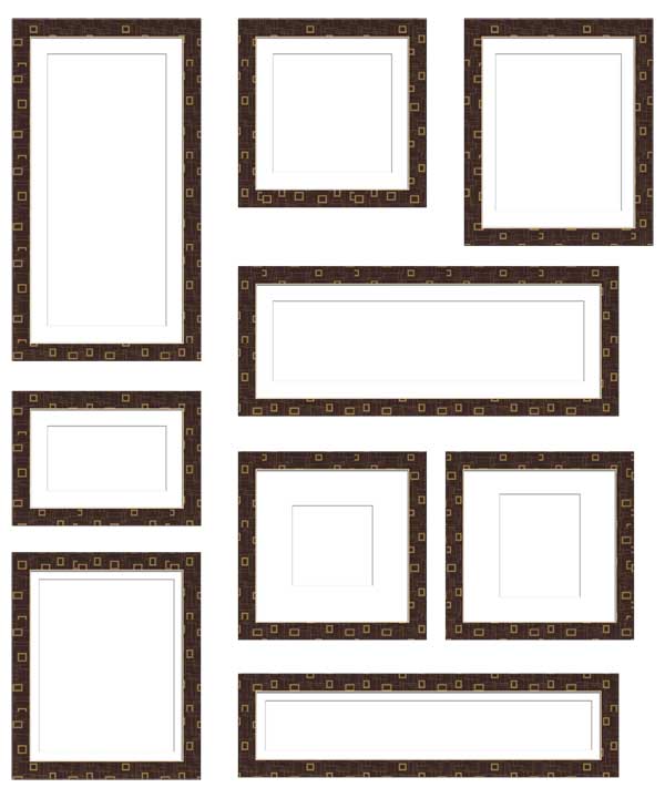 コラージュ用遺影額素材40